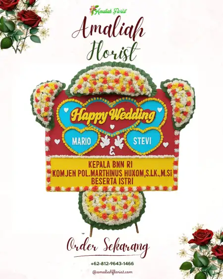 Papan Bunga Pernikahan Gempoltukmloko